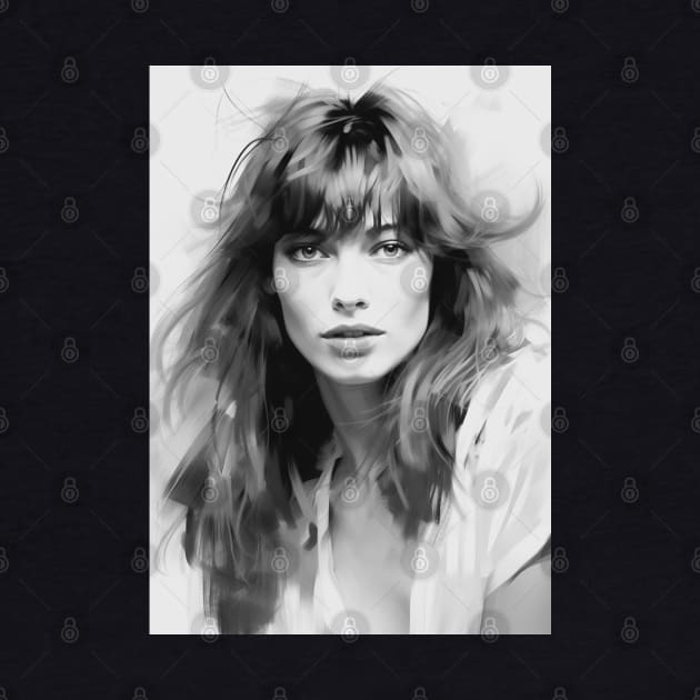 Jane Birkin - Peinture rare by Labonneepoque